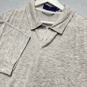 Extracurricular Mens Gray Space Dye Short Sleeve Golf Polo Shirt Size Large L